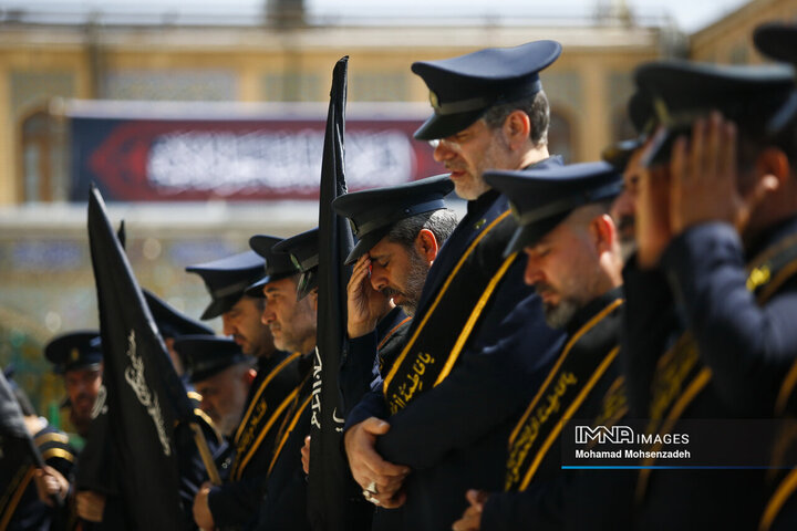 عزاداری خادمان حرم حضرت معصومه(س) در روز شهادت امام جواد(ع)