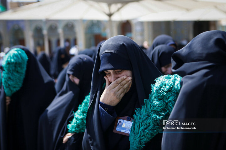 عزاداری خادمان حرم حضرت معصومه(س) در روز شهادت امام جواد(ع)