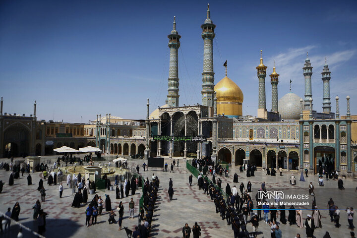 عزاداری خادمان حرم حضرت معصومه(س) در روز شهادت امام جواد(ع)