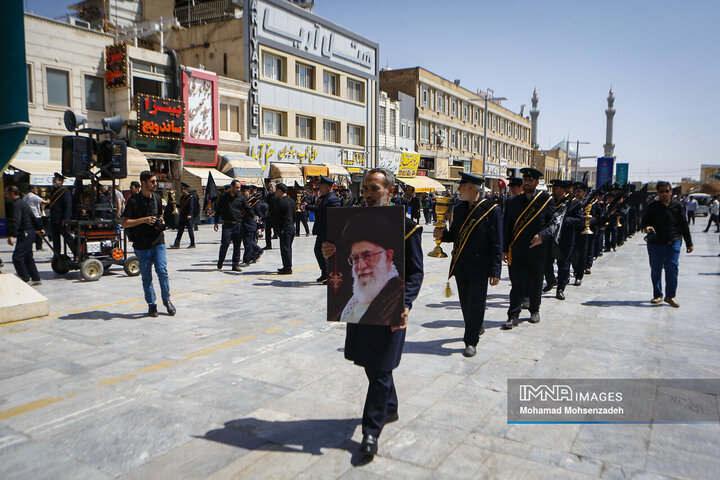 عزاداری خادمان حرم حضرت معصومه(س) در روز شهادت امام جواد(ع)
