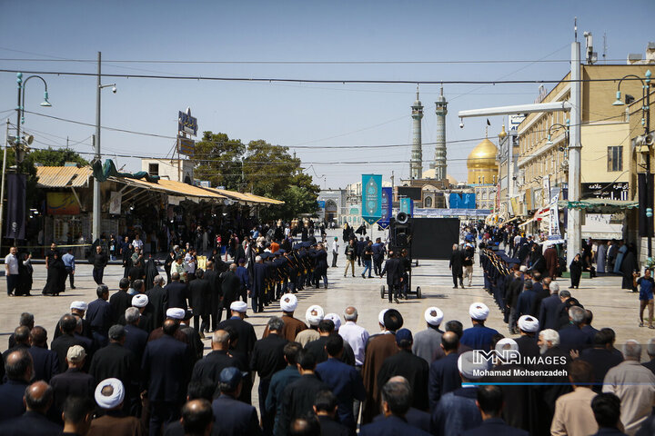عزاداری خادمان حرم حضرت معصومه(س) در روز شهادت امام جواد(ع)