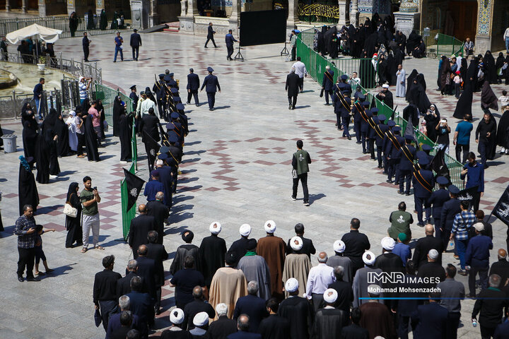 عزاداری خادمان حرم حضرت معصومه(س) در روز شهادت امام جواد(ع)