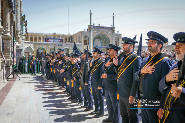 عزاداری خادمان حرم حضرت معصومه(س) در روز شهادت امام جواد(ع)