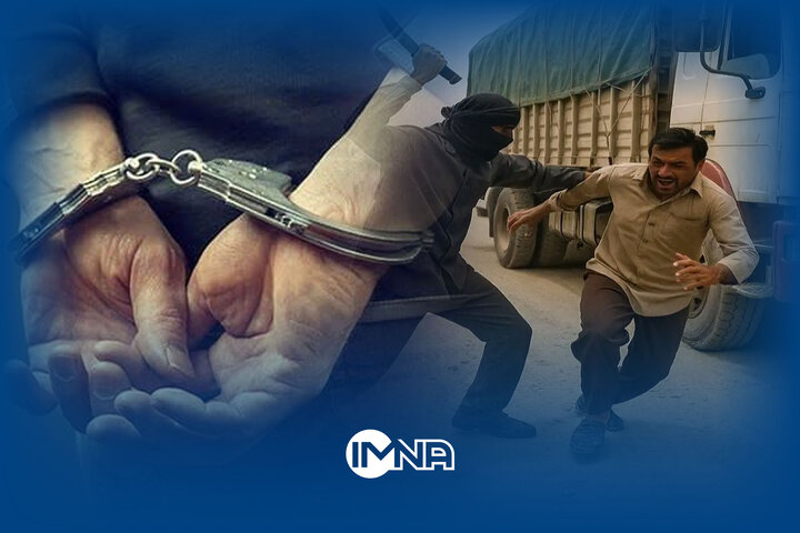 فیلم| لحظه دستگیری اخلالگران امنیت رانندگان کامیون در خوزستان