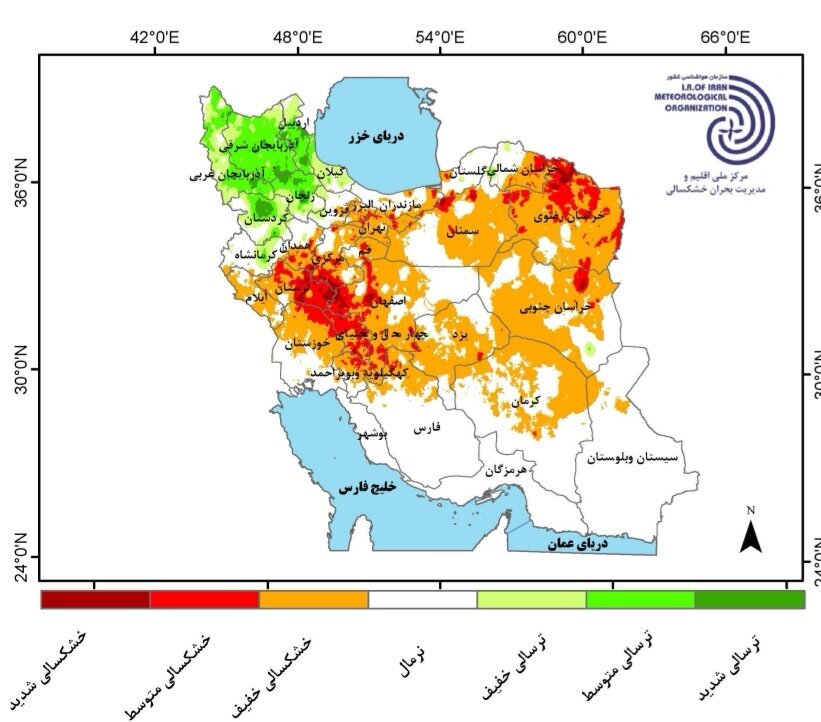 جزئیات جدیدترین پیش‌ بینی بارش‌ ها و دمای هوا در ایران