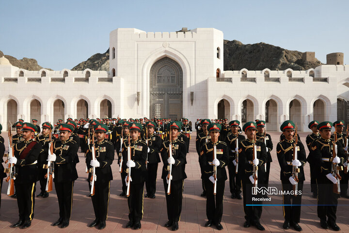 مراسم استقبال رسمی سلطان عمان از رئیس جمهور