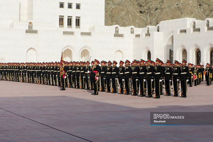 مراسم استقبال رسمی سلطان عمان از رئیس جمهور