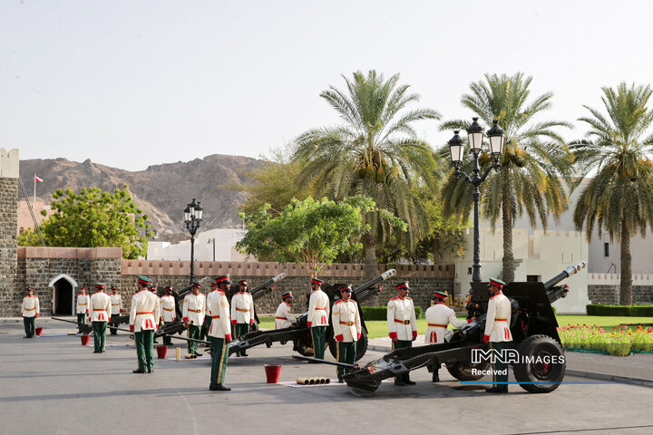 مراسم استقبال رسمی سلطان عمان از رئیس جمهور