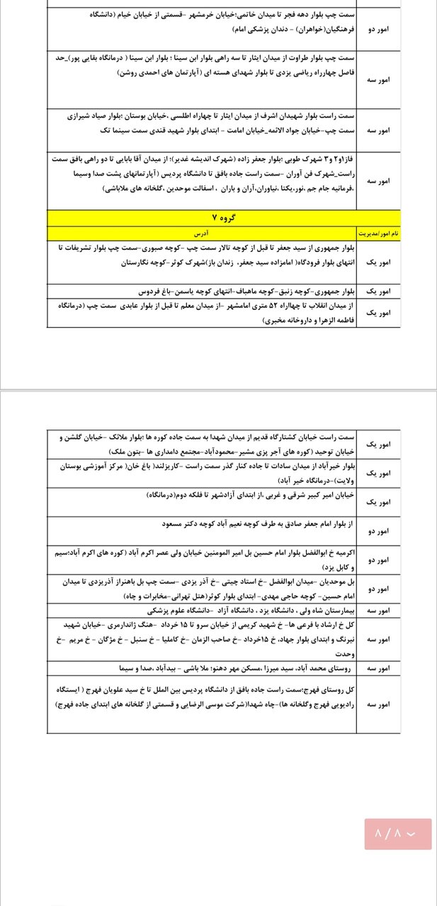 برنامه قطعی برق یزد شنبه ۱۰ خرداد + جدول