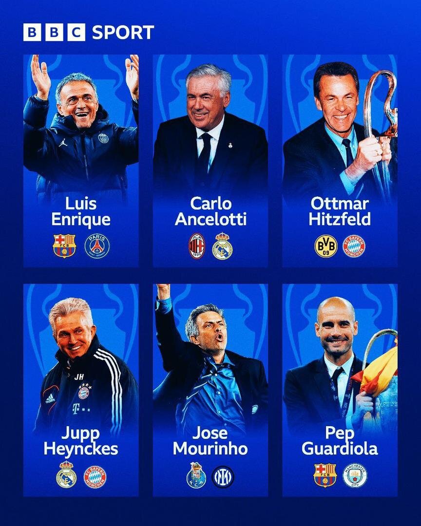 حضور انریکه در لیست مربیانی که با ۲ تیم مختلف قهرمان اروپا شدند