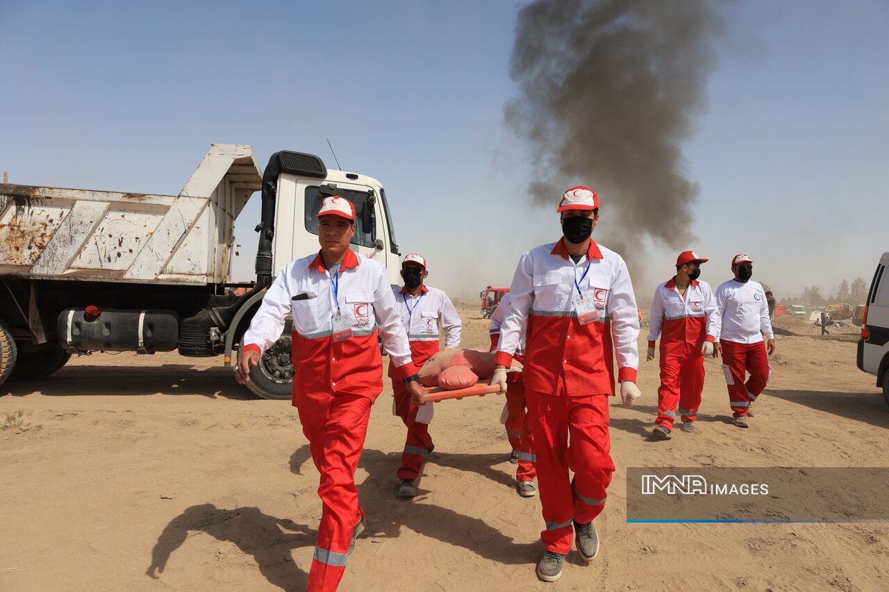 تمرین آمادگی برای بحران در مانور زلزله خلیج فارس در سیرجان
