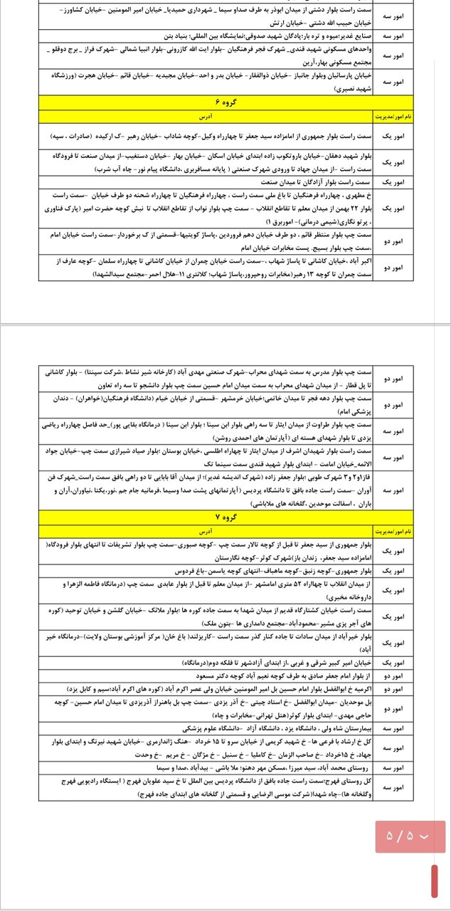 جدول کامل خاموشی برق یزد دوشنبه ۱۲ خرداد ۱۴۰۴/ زمانبندی قطعی برق گروههای مختلف+ جزییات