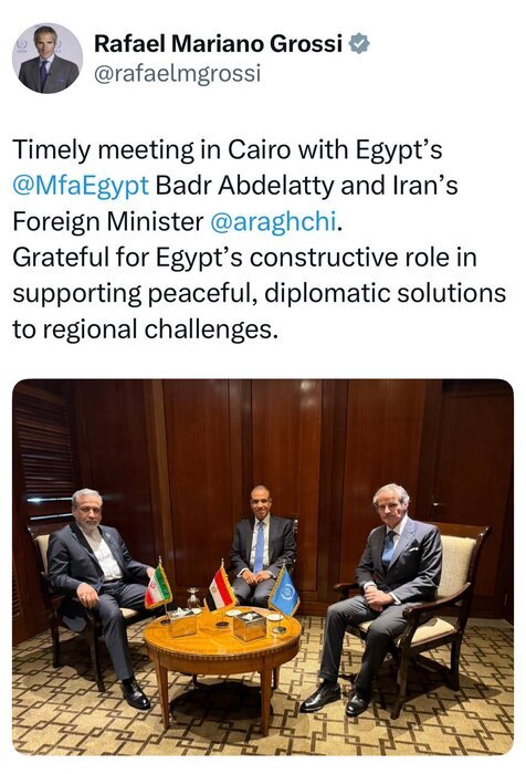 مدیرکل آژانس بینالمللی انرژی اتمی با عراقچی دیدار کرد