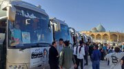 فیلم | اعزام کاروان ۶۰۰۰ نفره مردم یزد به مرقد امام (ره)