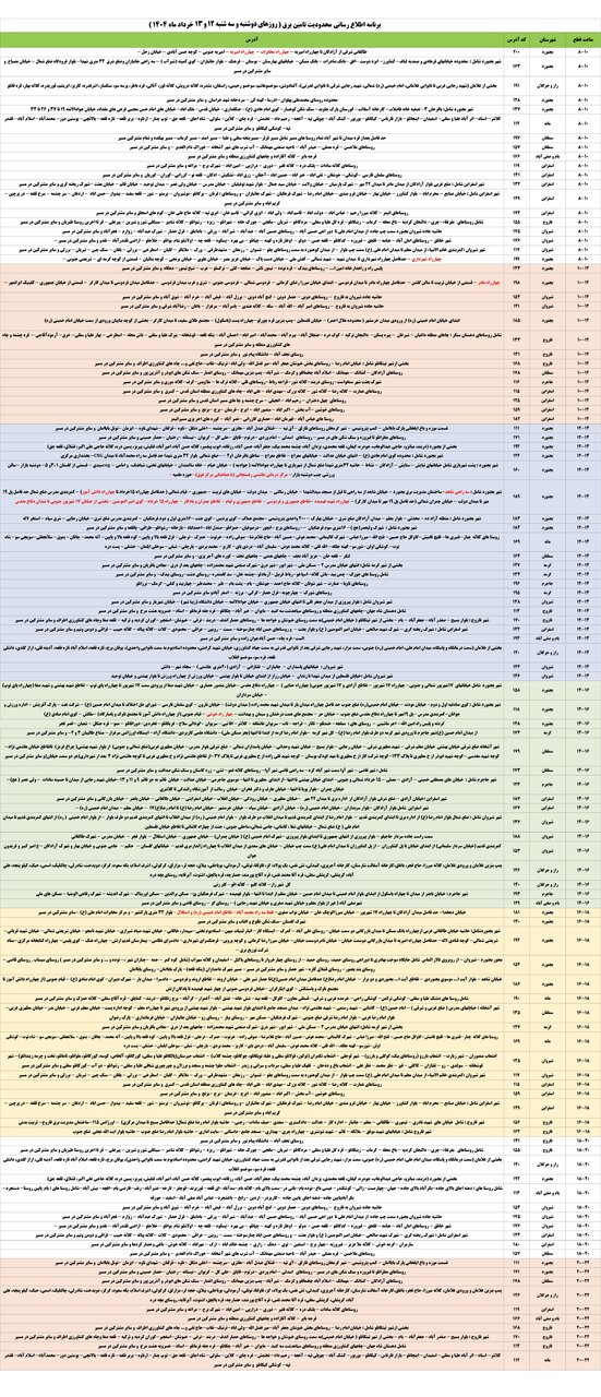 قطعی برق خراسان شمالی امروز سه شنبه ۱۳ خرداد + جدول