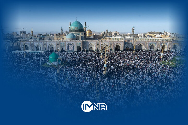 فیلم| تصاویر هوایی از مراسم باشکوه روز عرفه در حرم مطهر رضوی