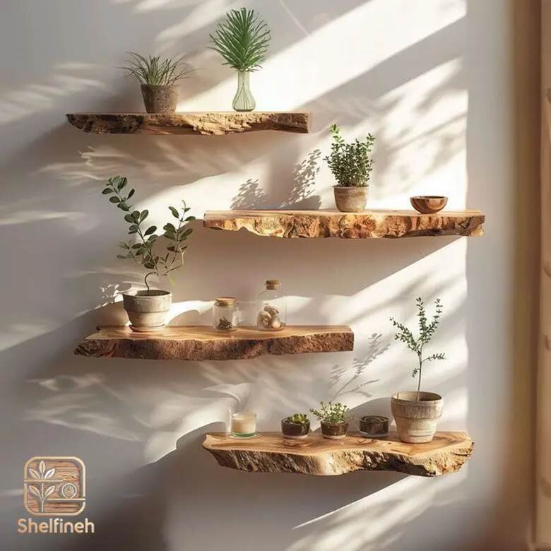 شلف چوبی روستیک