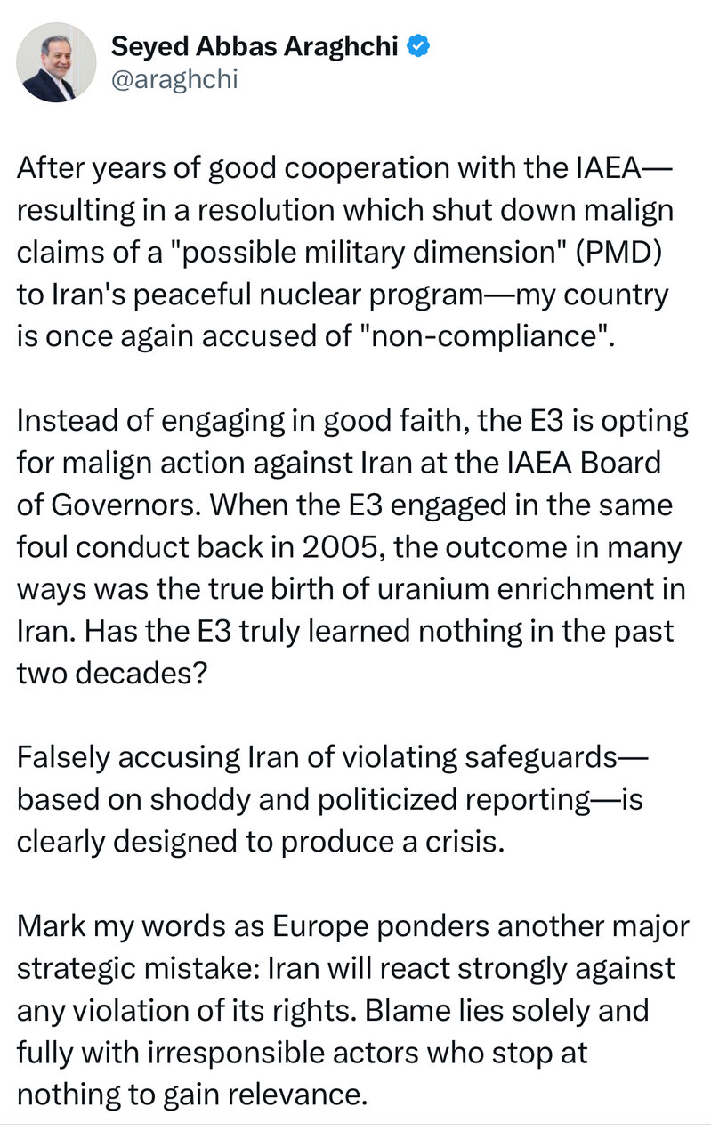 هشدار وزیر خارجه به سه کشور اروپایی؛ با واکنش قاطع ایران مواجه خواهید شد