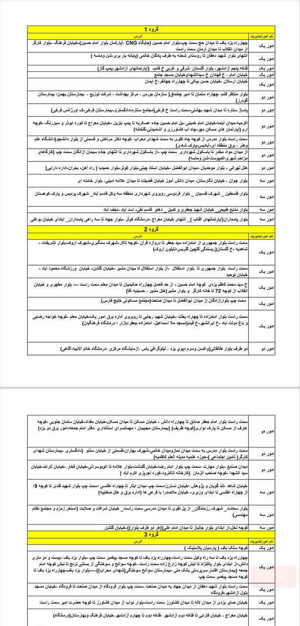 جدول کامل خاموشی برق یزد یکشنبه ۱۸ خرداد ۱۴۰۴/ زمان‌بندی قطعی برق گروه‌های مختلف+ جزییات