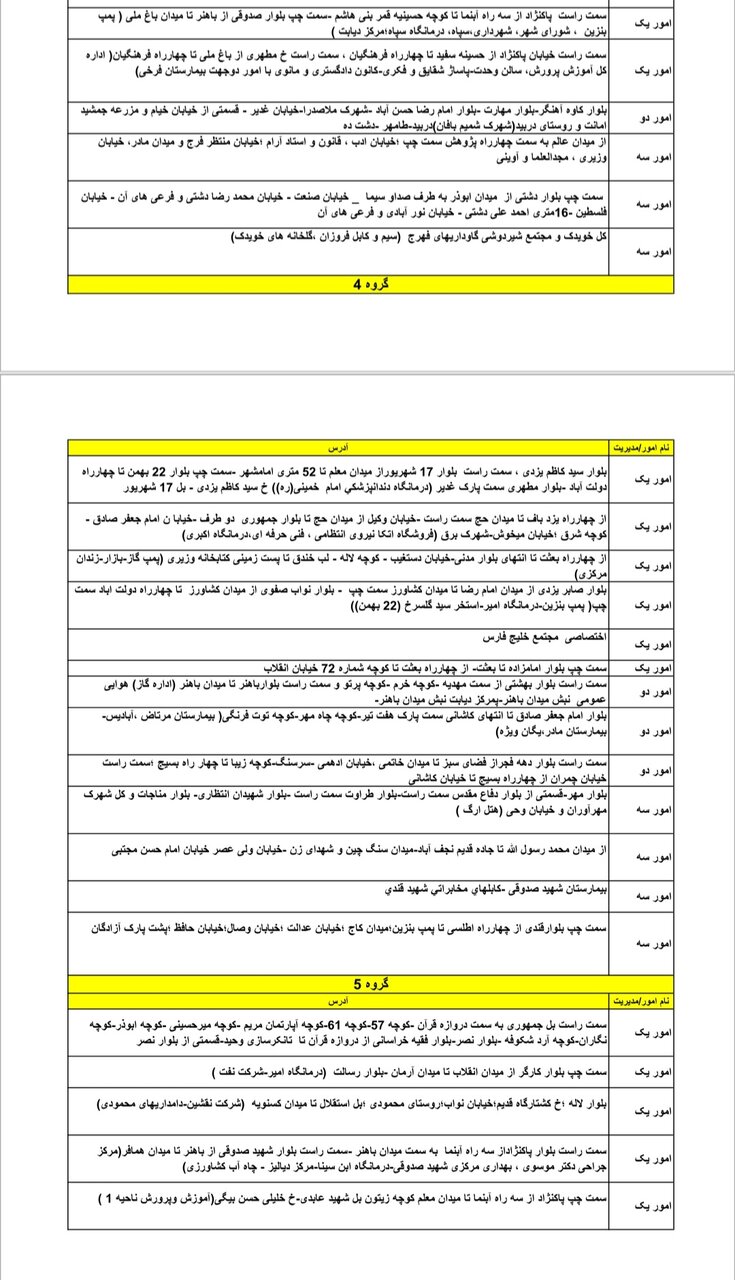 جدول کامل خاموشی برق یزد یکشنبه ۱۸ خرداد ۱۴۰۴/ زمان‌بندی قطعی برق گروه‌های مختلف+ جزییات