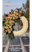 خرید تاج گل ترحیم با کمترین قیمت و بیشترین تنوع در فلوگل