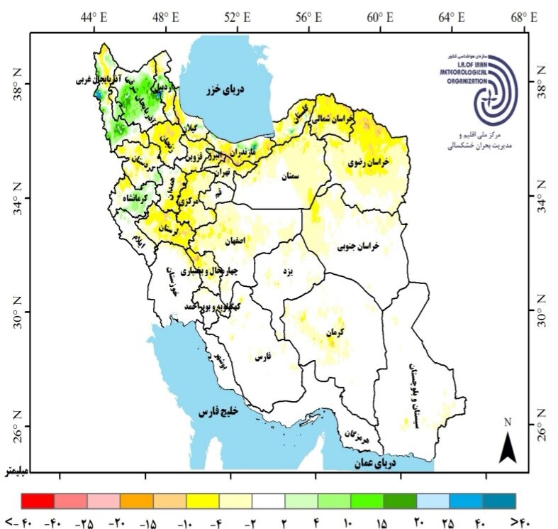 جزئیات جدیدترین پیش بینی بارش ها و دمای هوا در ایران