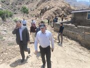 بازدید مسئولان اردبیل از مناطق سیل‌زده روستای نمهیل خلخال