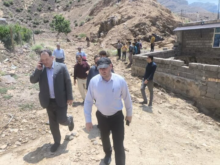 بازدید مسئولان اردبیل از مناطق سیل‌زده روستای نمهیل خلخال