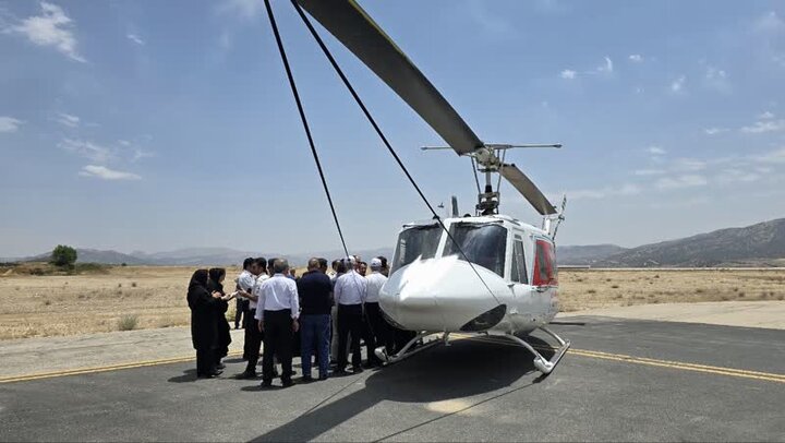فیلم| استقرار دومین بالگرد اورژانس هوایی در کهگیلویه و بویراحمد