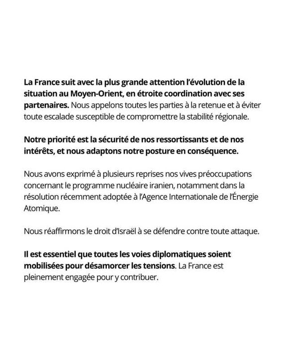 حمایت فرانسه از حمله رژیم صهیونیستی به خاک ایران