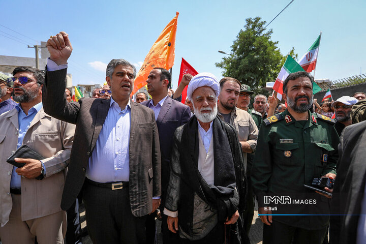 تجم مردم اراک در محکومیت تجاوز رژیم صهیونیستی به حریم کشور