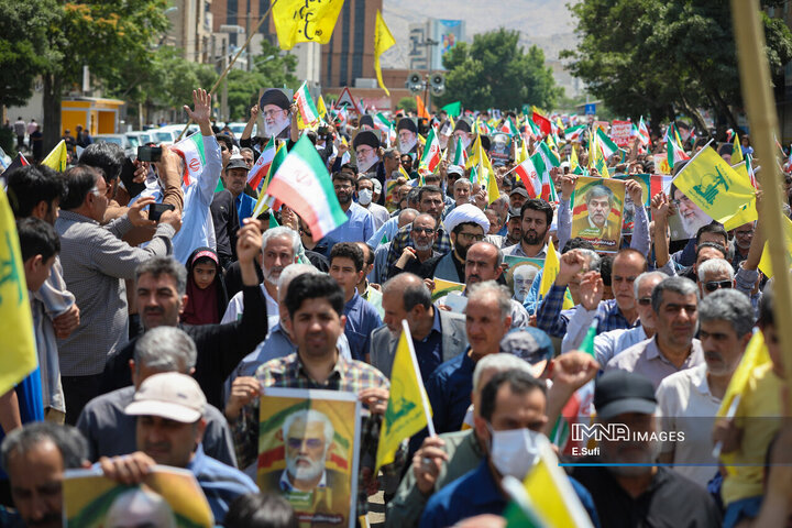 تجم مردم اراک در محکومیت تجاوز رژیم صهیونیستی به حریم کشور