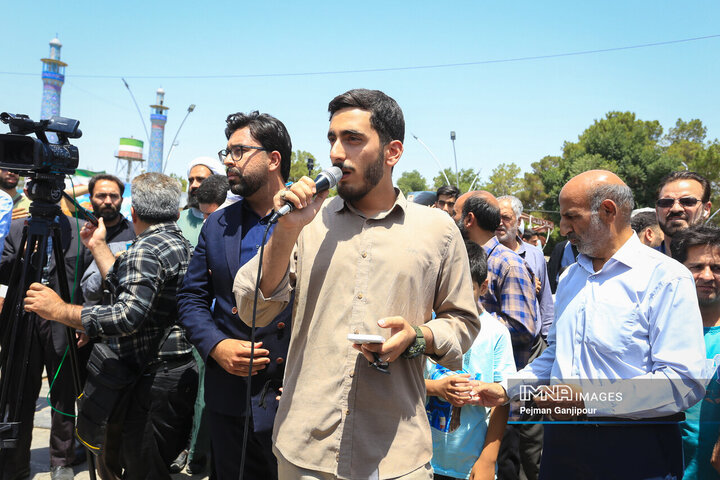 تجمع مردم اصفهان در محکمیت تجاوز رژیم صهیونیستی به کشور