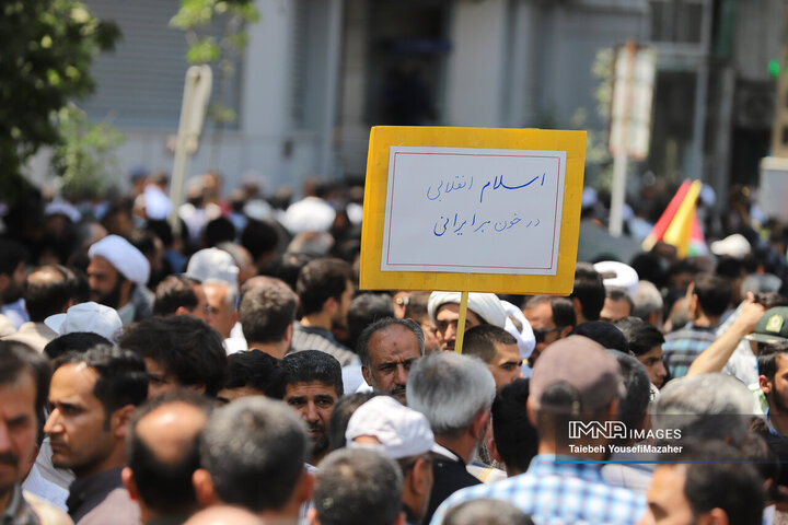 تجم مردم همدان در محکومیت تجاوز رژیم صهیونیستی به حریم کشور