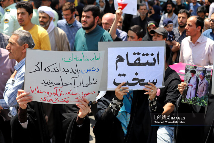 تجم مردم همدان در محکومیت تجاوز رژیم صهیونیستی به حریم کشور