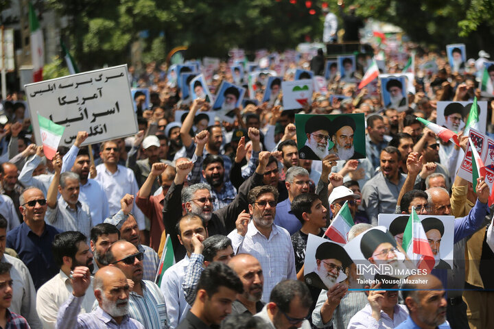 تجم مردم همدان در محکومیت تجاوز رژیم صهیونیستی به حریم کشور