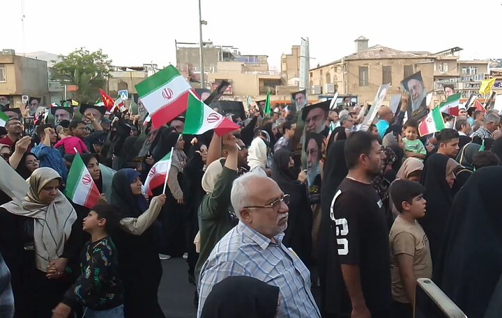 خروش مردم شیراز در حمایت از عملیات وعده صادق ۳ /  جانم فدای خاک میهن