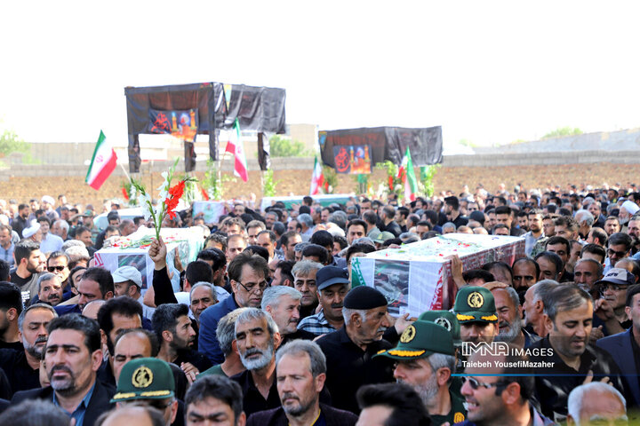 تشییع شهدای تجاوز رژیم صهیونیستی در اسدآباد همدان