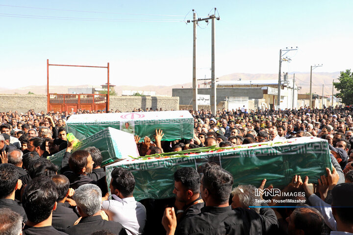 تشییع شهدای تجاوز رژیم صهیونیستی در اسدآباد همدان