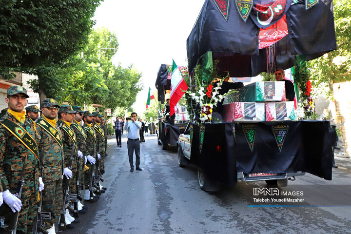 تشییع شهدای تجاوز رژیم صهیونیستی در اسدآباد همدان