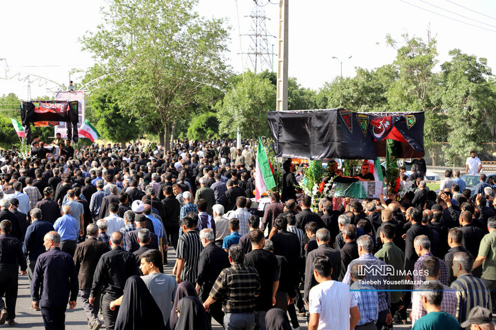 تشییع شهدای تجاوز رژیم صهیونیستی در اسدآباد همدان