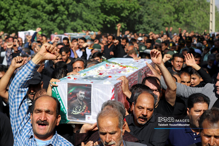 تشییع شهدای تجاوز رژیم صهیونیستی در اسدآباد همدان