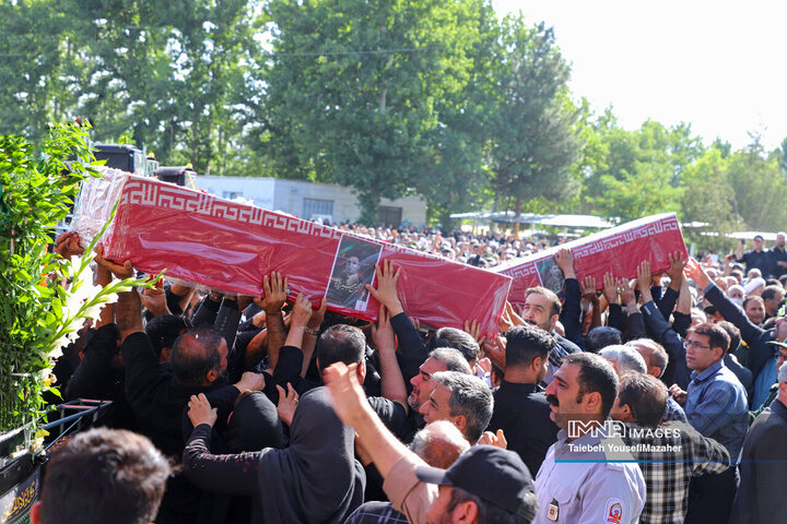 تشییع شهدای تجاوز رژیم صهیونیستی در اسدآباد همدان