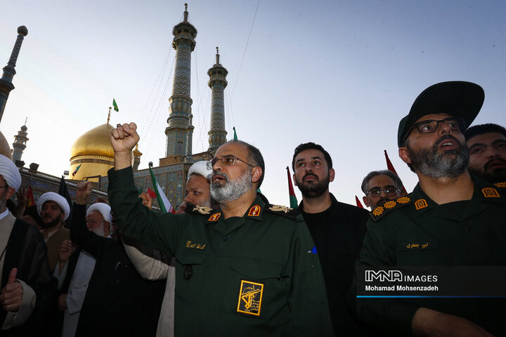 مراسم تشییع تجاوز رژیم صهیونیستی در قم