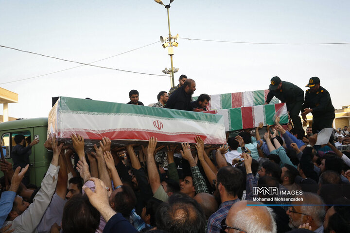 مراسم تشییع تجاوز رژیم صهیونیستی در قم