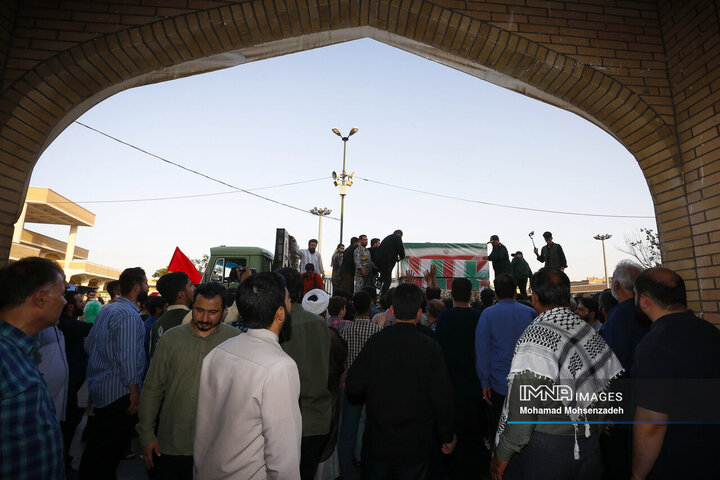 مراسم تشییع تجاوز رژیم صهیونیستی در قم