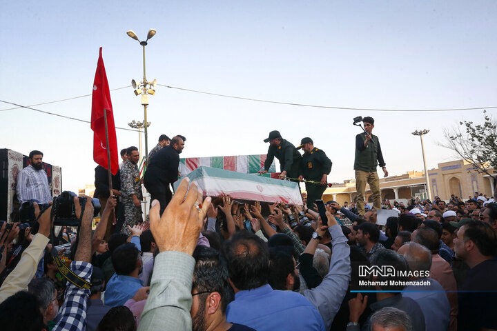 مراسم تشییع تجاوز رژیم صهیونیستی در قم