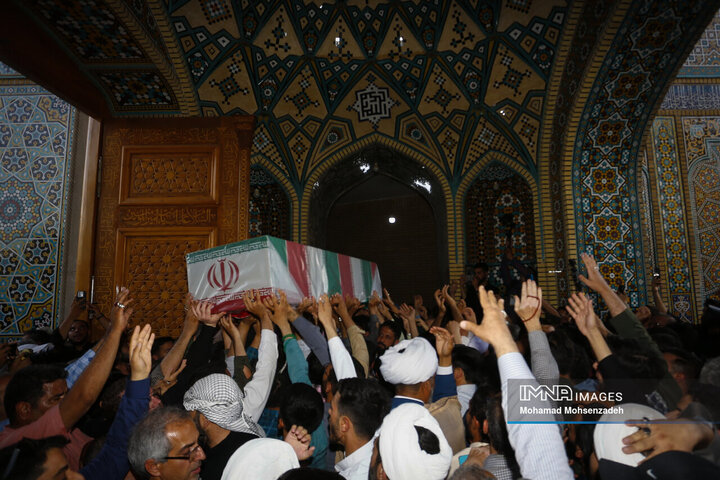 مراسم تشییع تجاوز رژیم صهیونیستی در قم