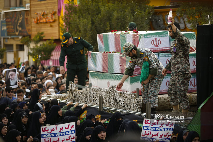 مراسم تشییع تجاوز رژیم صهیونیستی در قم