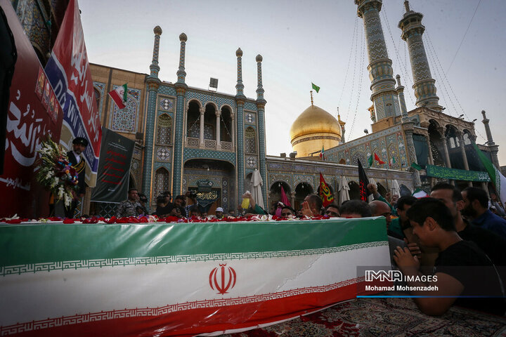 مراسم تشییع تجاوز رژیم صهیونیستی در قم